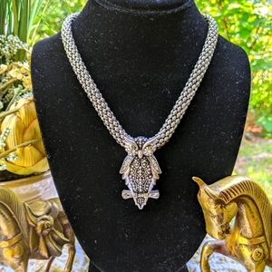 Owl statement necklace